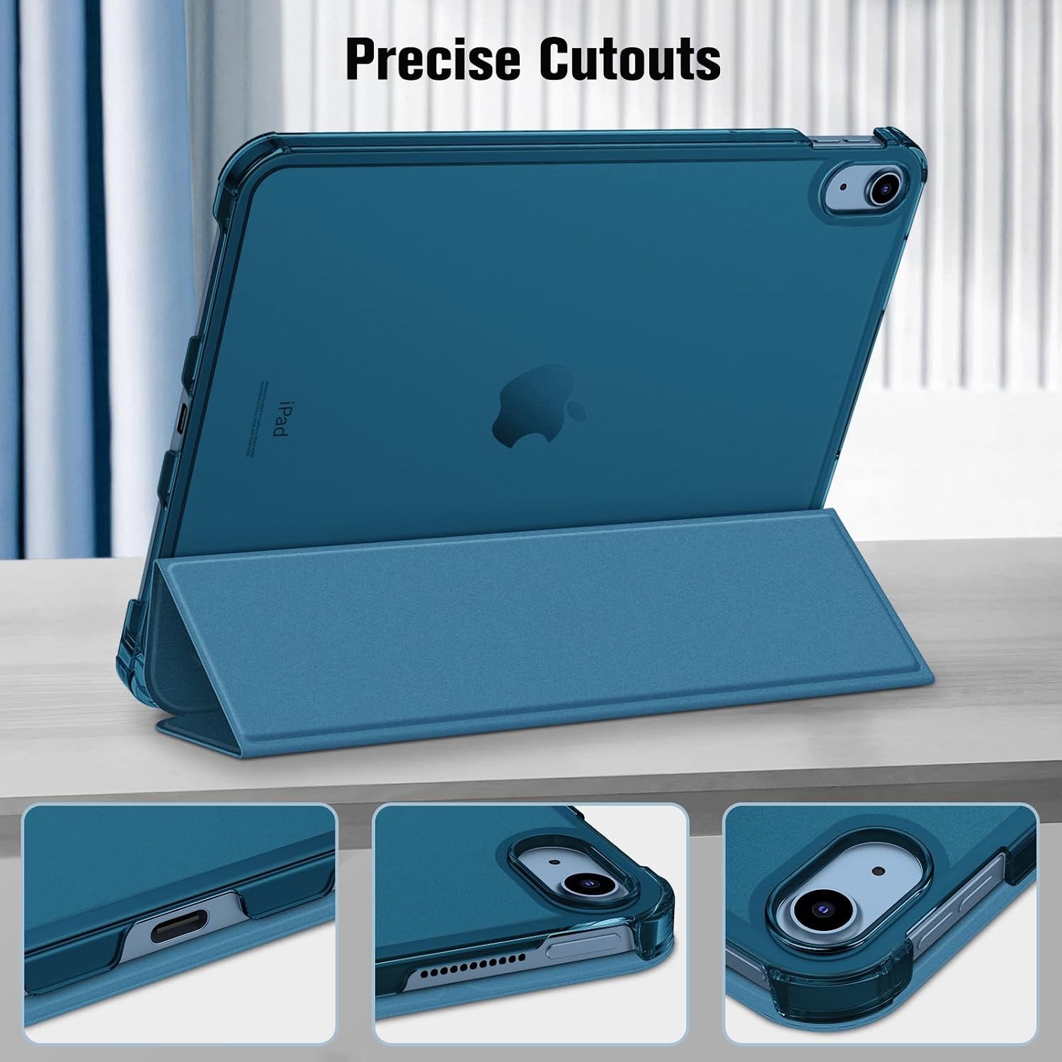 Detalle de FINTIE Ultra Slim Case for iPad A16 (11-inch, 2025) and iPad 10th Gen (10.9-inch, 2022) – Midnight Blue with Pencil Holder
