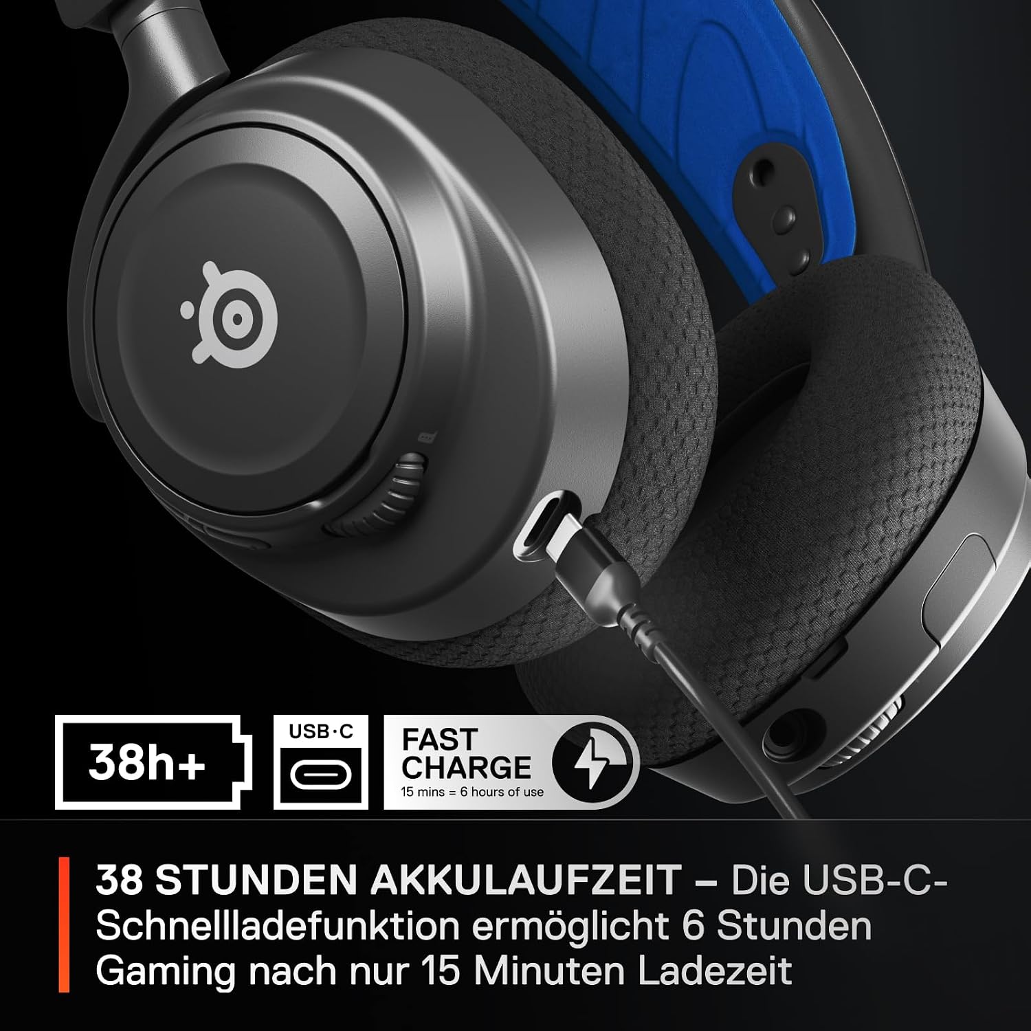 Detalle 1 de SteelSeries Arctis Nova 7P Gaming-Headset 38 Std.