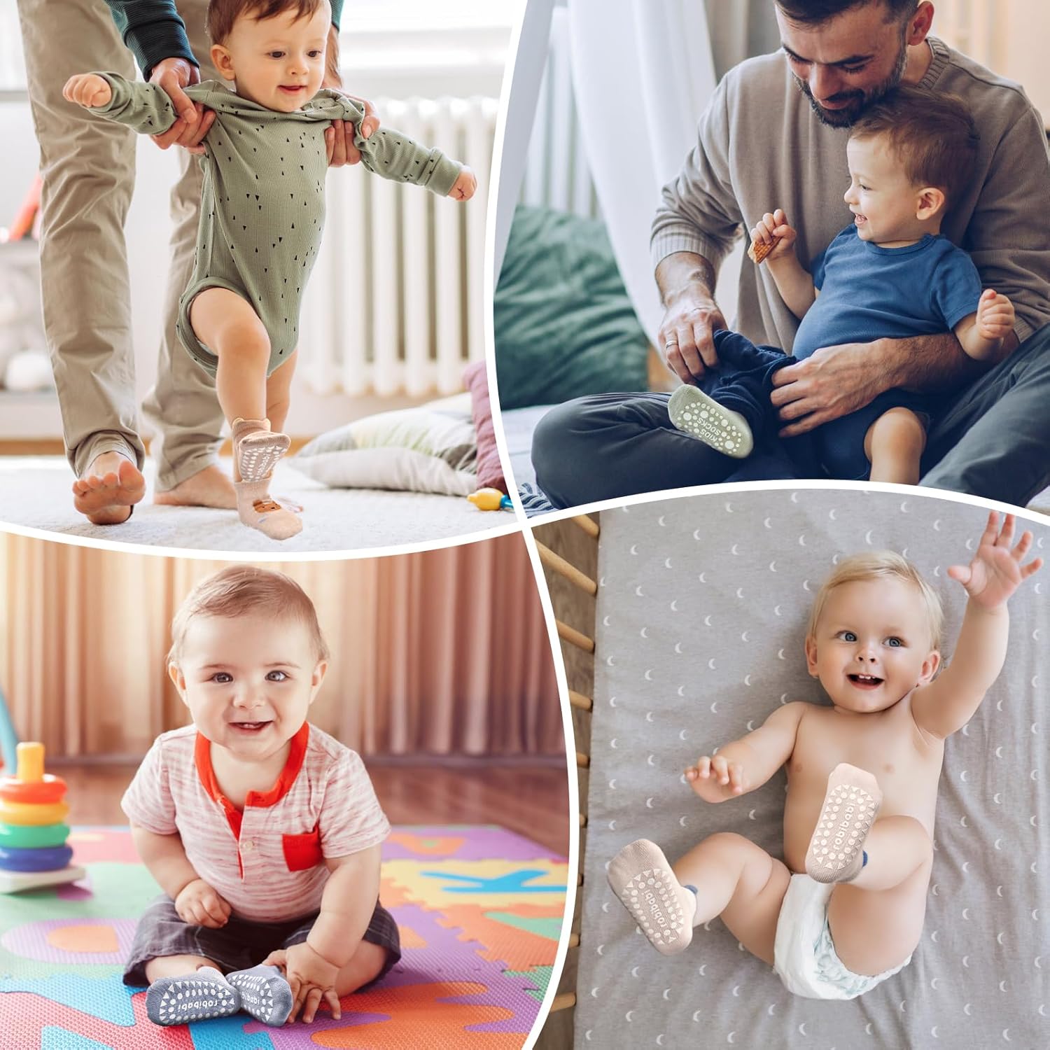 Thumbnail 5 de ELUTONG Toddler Non Slip Socks: 6 Pairs with Grip for 0–5 Years