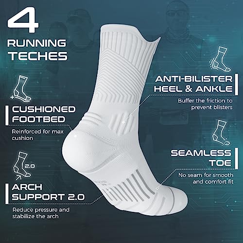 Thumbnail 4 de Rahhint Coolmax Compresión Calcetines Running Hombre (3 pares) – Anti-ampollas, Soporte del Arco y Transpirabilidad