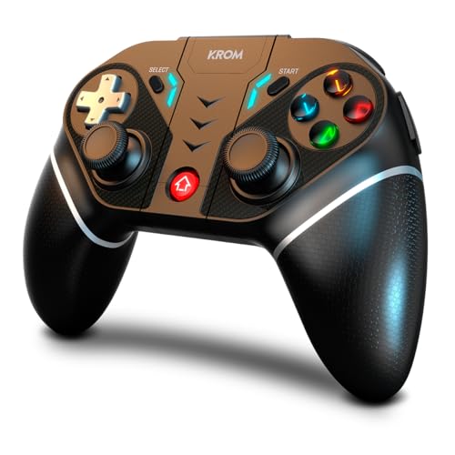 Detalle de KROM KEXAL: Gamepad inalámbrico 5.0 Bluetooth + receptor 2.4 GHz para PC, Switch, Android e iOS