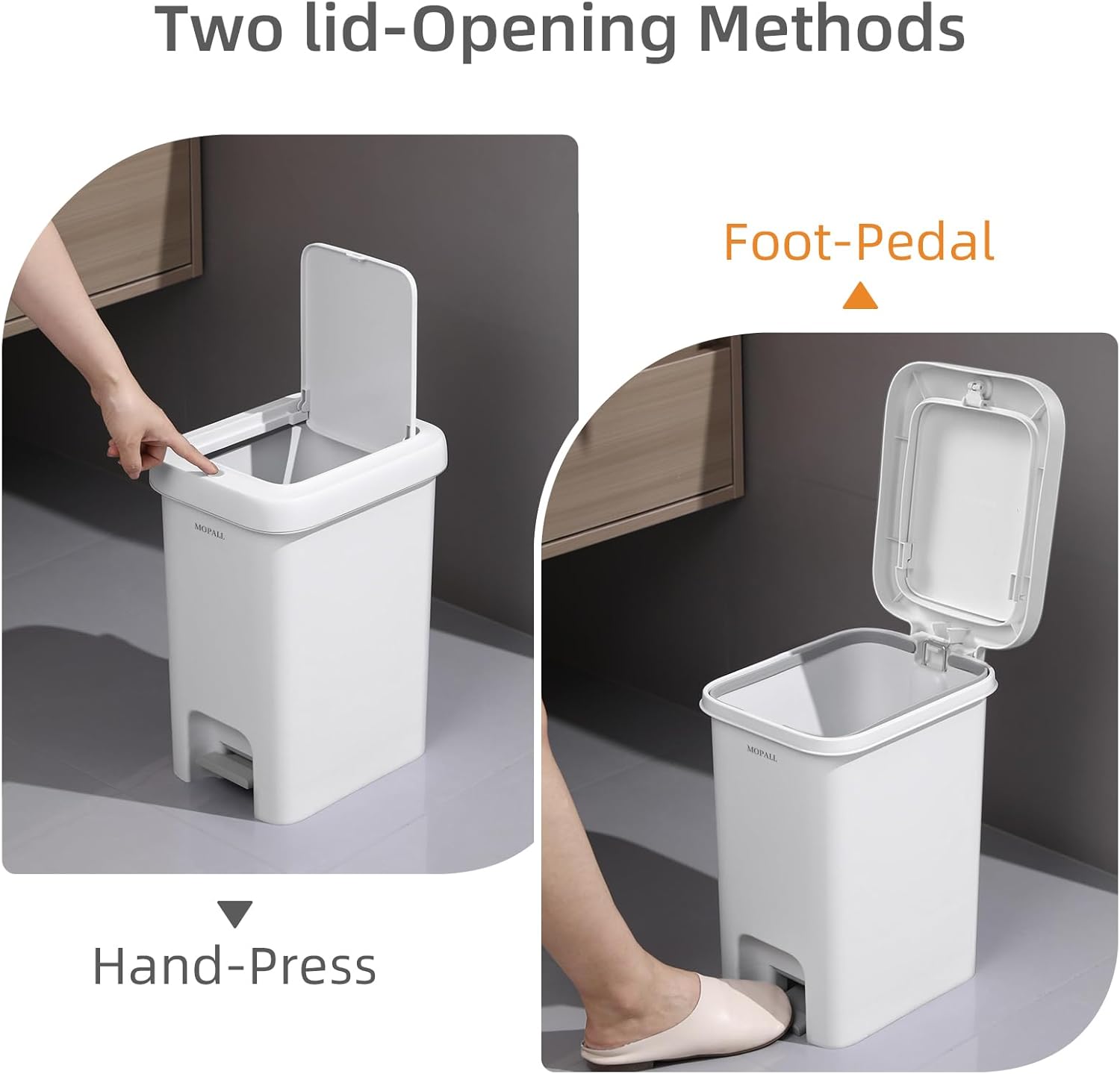 Thumbnail 1 de MOPALL 2.7 Gallon Slim Bathroom Trash Can 🗑