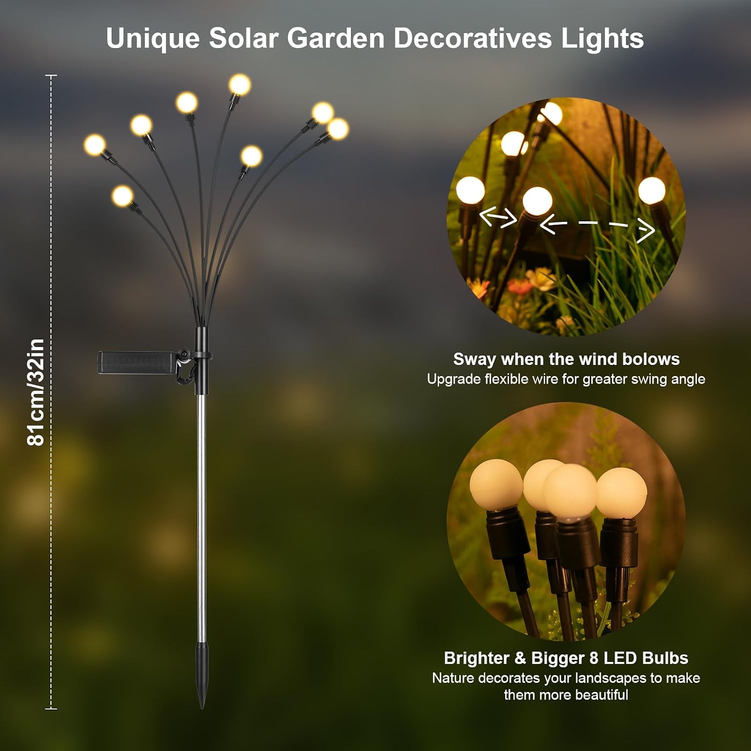 Thumbnail 2 de ASMAD Solar Garden Lights, 2-Pack
