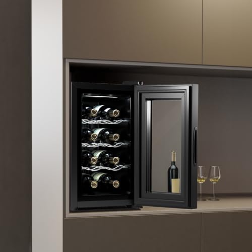 Detalle de Cecotec Enoteca 8 Bottiglie Bolero Grandsommelier 830 Coolcrystal: cantina termoelettrica per 8 vini con controllo touch