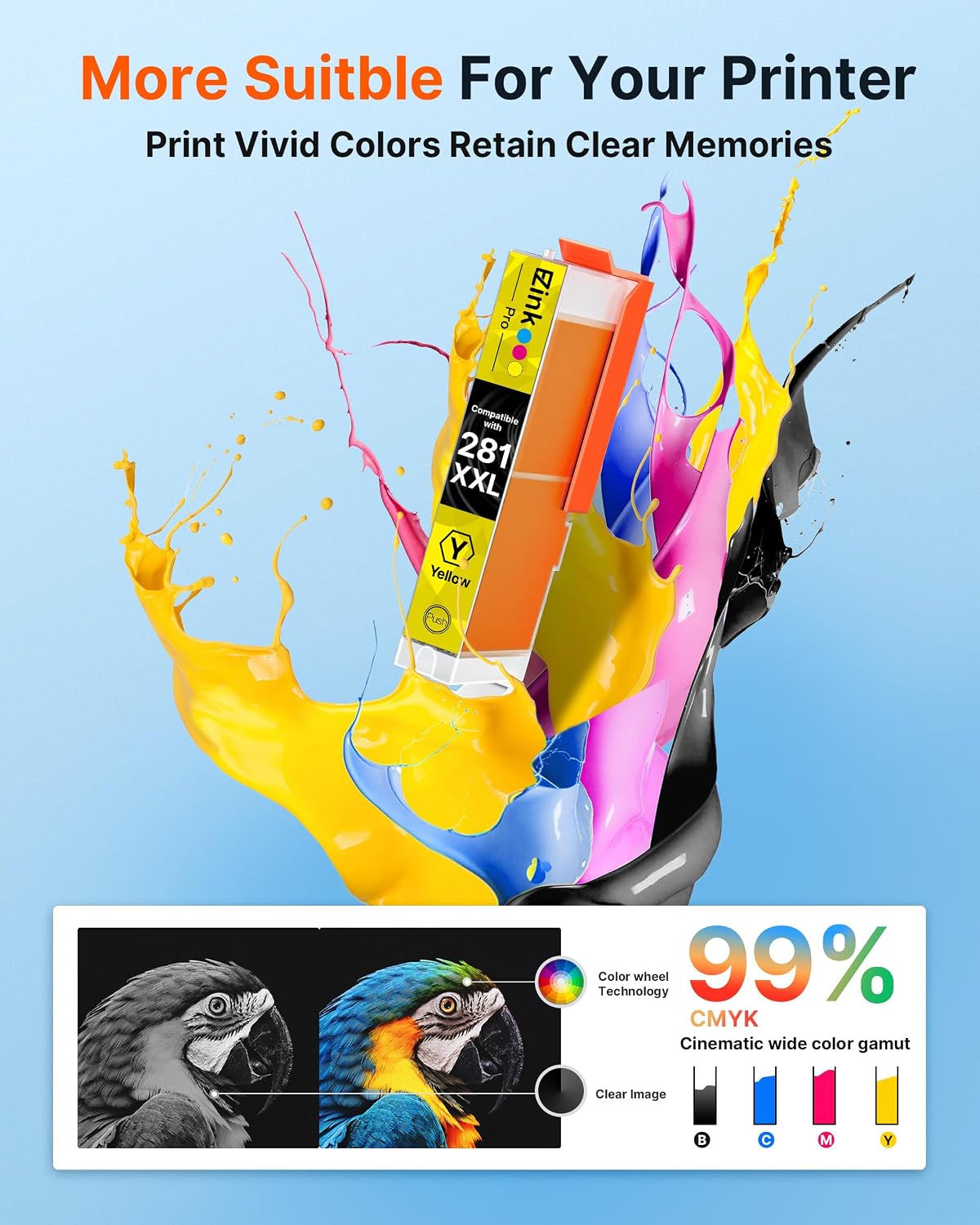 Thumbnail 3 de E-Z Ink Replacement Ink Cartridges 280XXL/281XXL