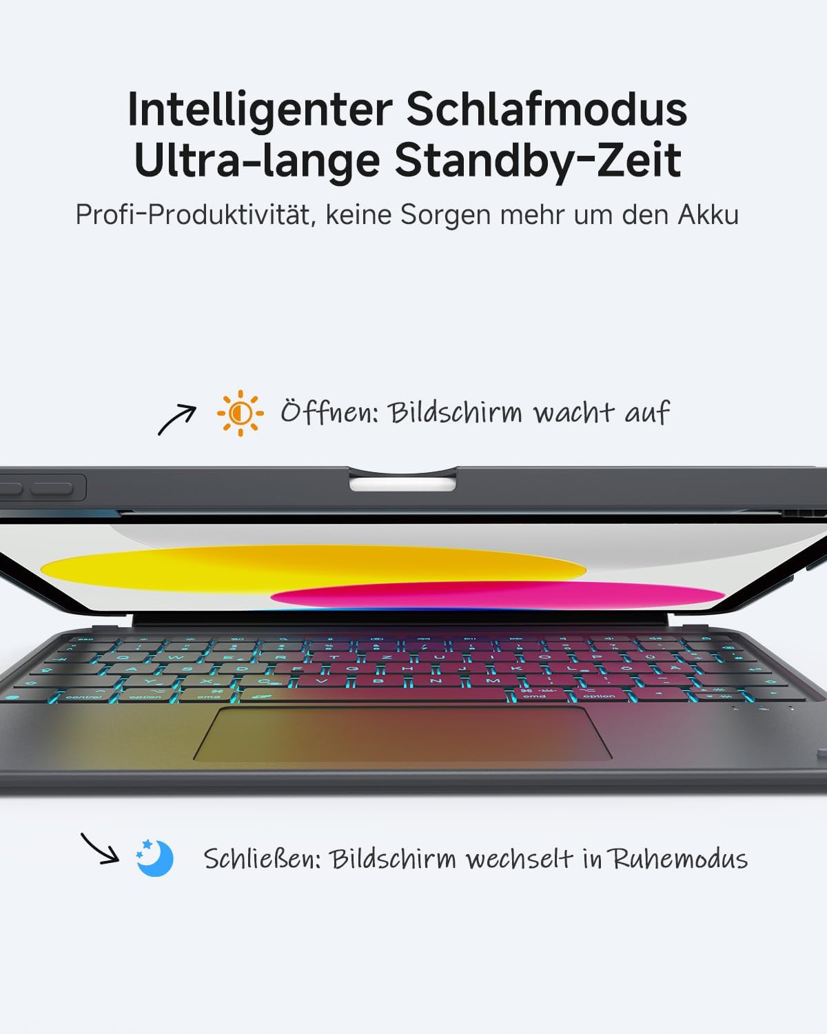 Detalle de CACOE iPad 11 Hülle mit Tastatur A16 2025