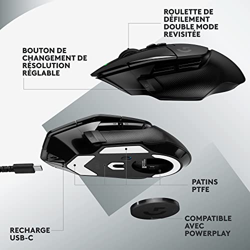 Detalle de Logitech G G502 X LIGHTSPEED Souris Gaming Sans Fil — précision et réactivité repensées