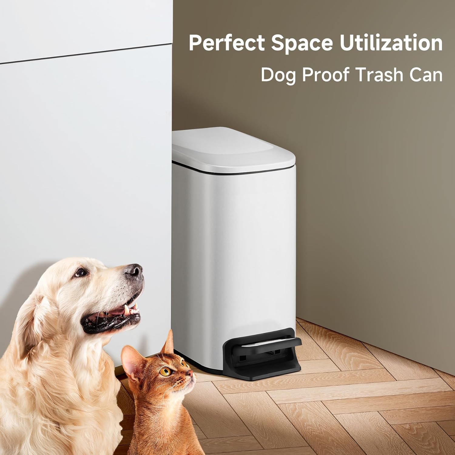Thumbnail 5 de TIPGO Slim Bathroom Trash Can 1.6 Gal
