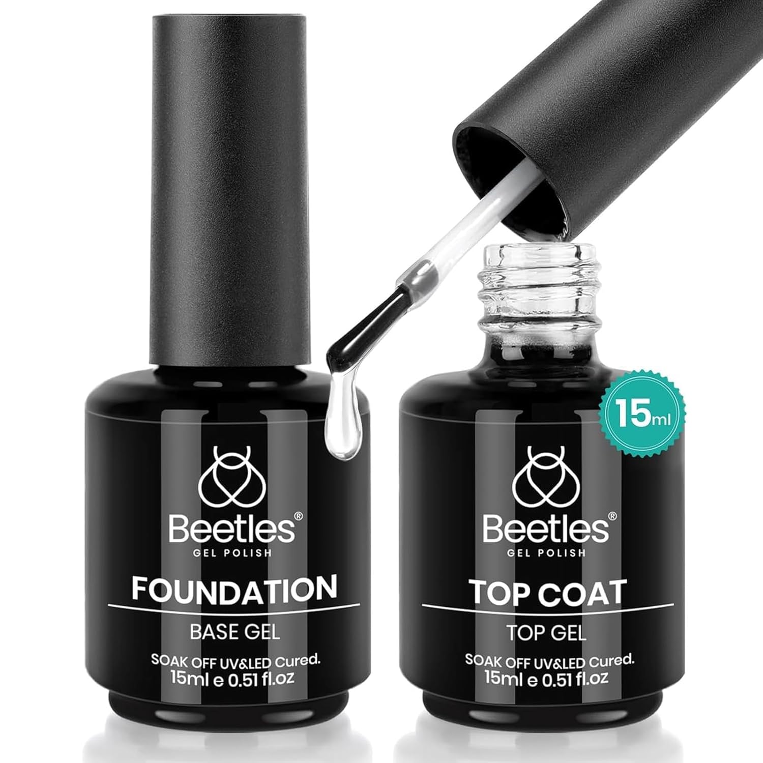 Thumbnail 6 de Beetles Blooming Gel & Base Top Coat Set – 3pcs 15ml for Marble & Blooming Nail Art