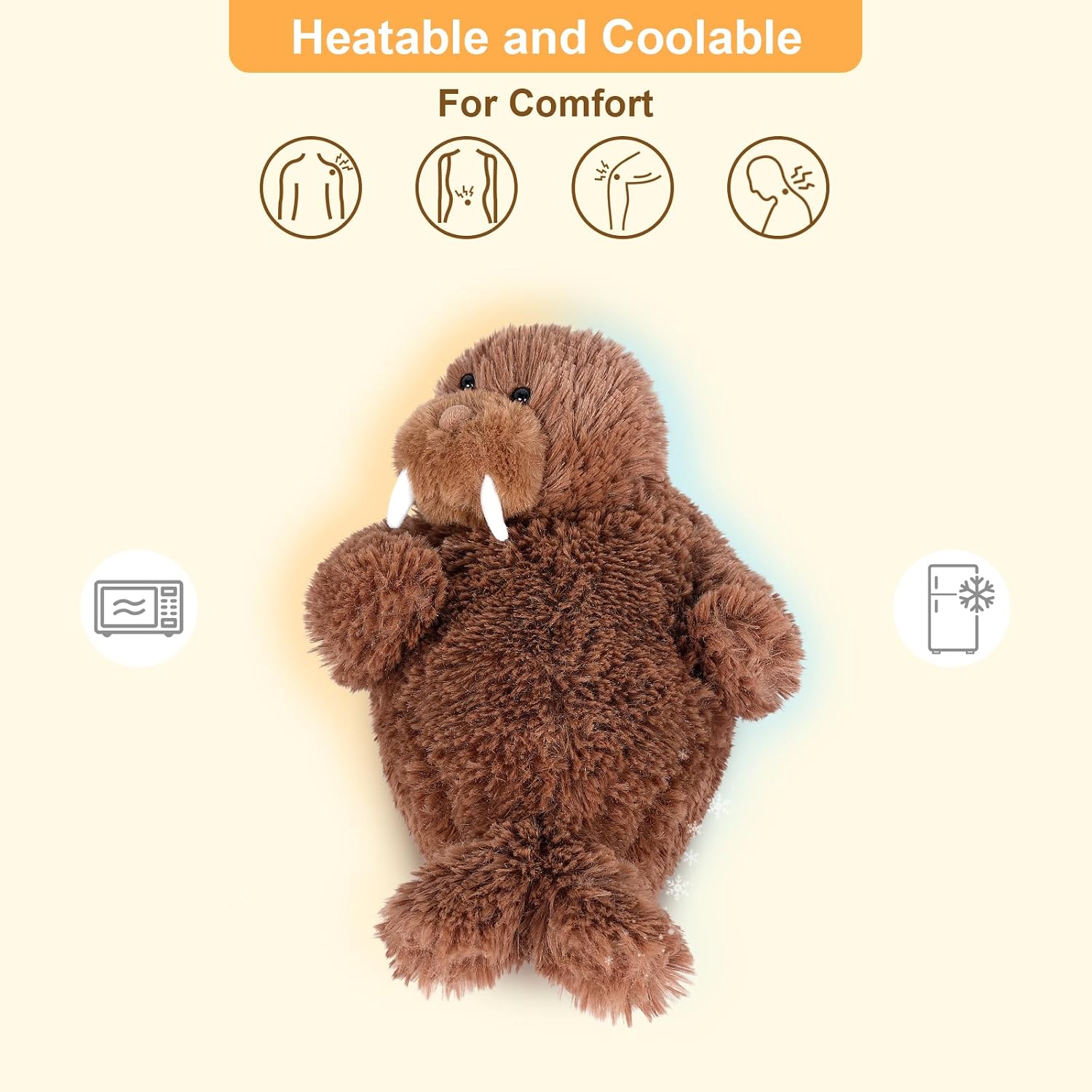 Detalle 2 de SuzziPals Walrus Plush Heat Pad for Anxiety