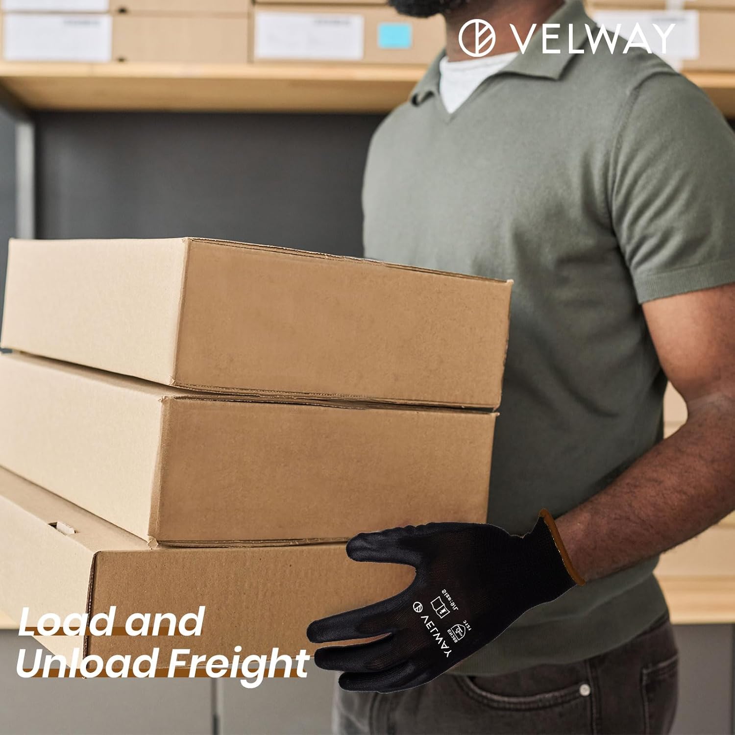 Thumbnail 4 de Velway 12 Pairs Safety Work Gloves, Size 9/L