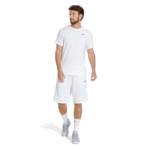 Detalle de Nike Everyday Cushioned Training Crew Socks (6 Pairs) – White/Black, Large