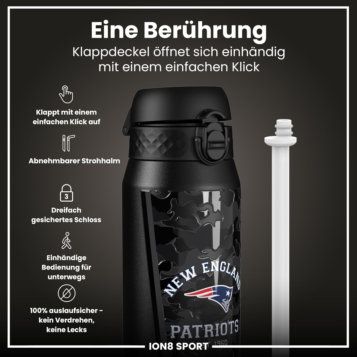Detalle de ion8 NFL Trinkflasche 750 ml đ„€