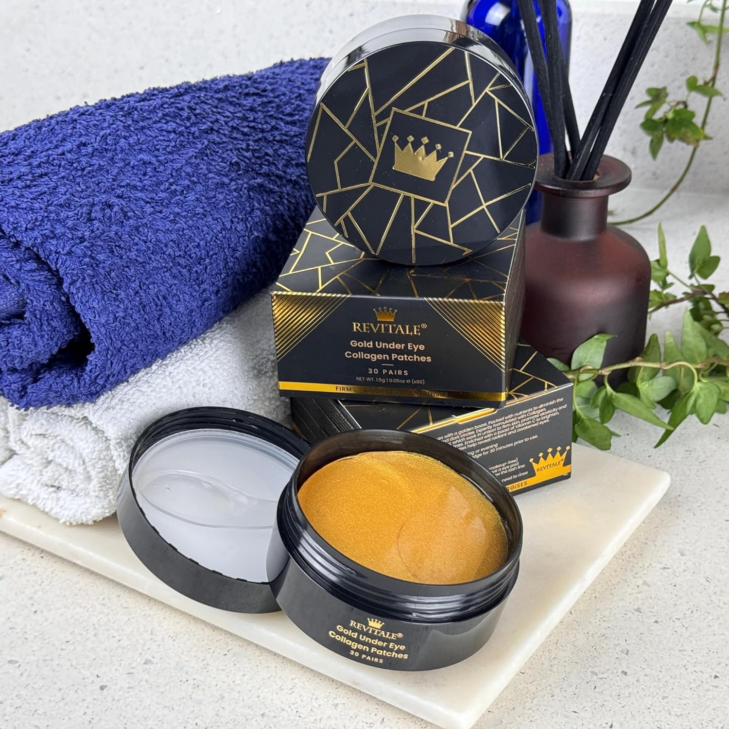 Thumbnail 2 de Revitale 24k Gold Under Eye Collagen Patches – Kollagen-Augenpads gegen Augenringe und Schwellungen (Glas, 30 Paar)