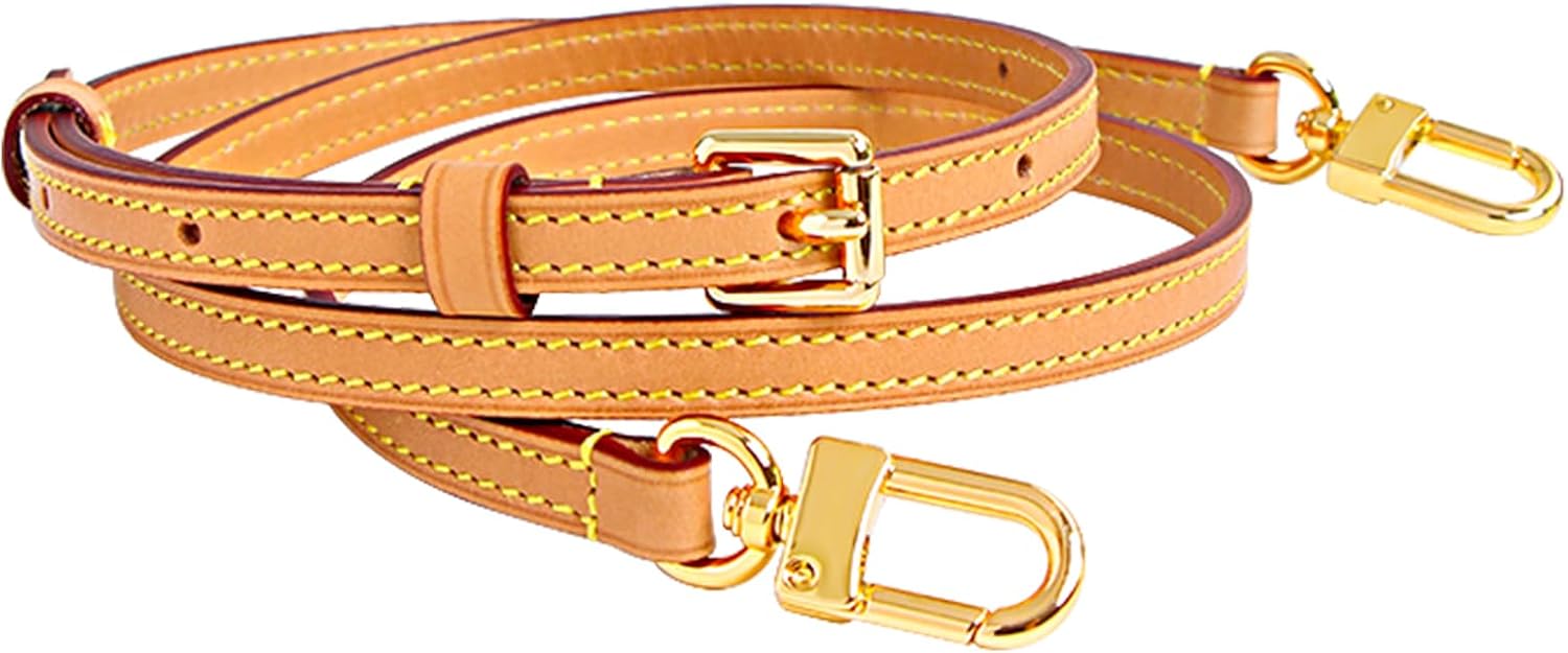 Detalle de jiesinlov Vachetta Leder Riemen Ersatz verstellbar – 100–120 cm, 1,1 cm Breite, für Speedy & Crossbody