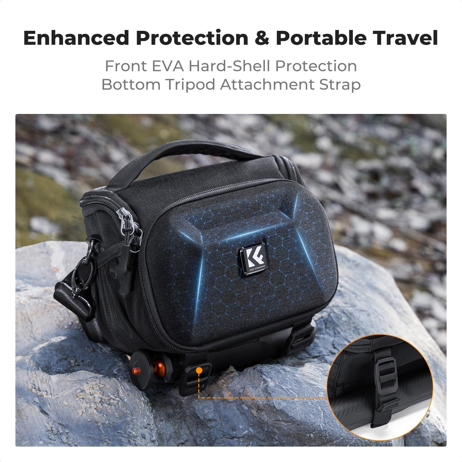 Thumbnail 3 de K&F CONCEPT Borsa per Fotocamera a Tracolla