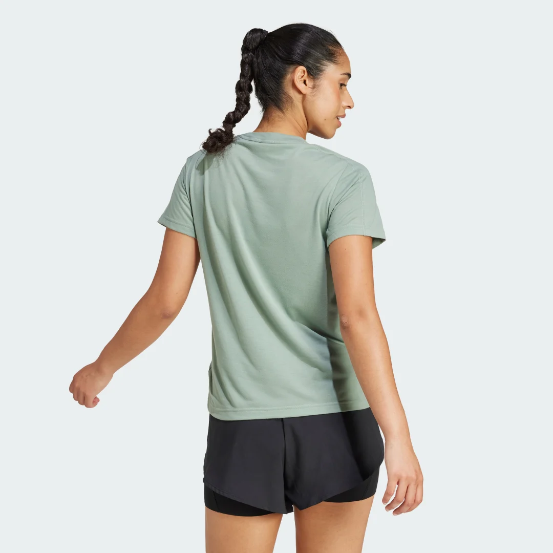 Detalle de Camiseta cuello redondo AEROREADY Train Essentials Minimal Branding - Adidas (Verde)