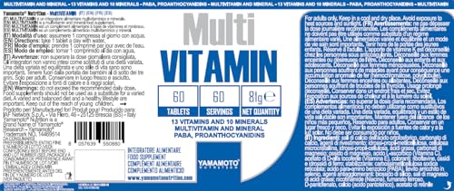 Detalle 2 de YAMAMOTO NUTRITION Multi VITAMIN 🍏 60 tabletas saludables
