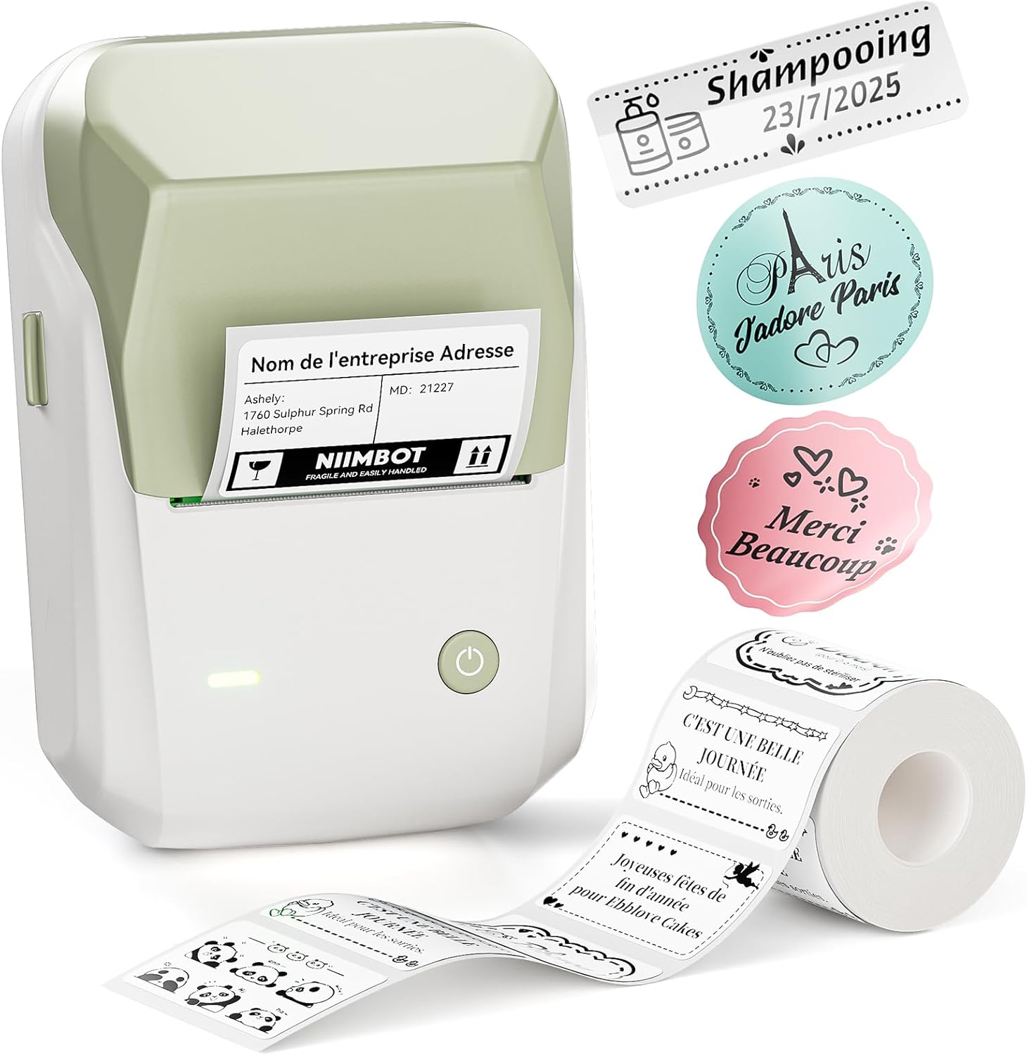 NIIMBOT B1 Étiqueteuse Portable – Impression thermique sans encre pour étiquettes 20–50 mm (50x30 mm)