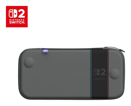 Detalle de Turtle Beach PlayTrek Étui Fin Charcoal Black — sous licence officielle Nintendo pour Nintendo Switch 2