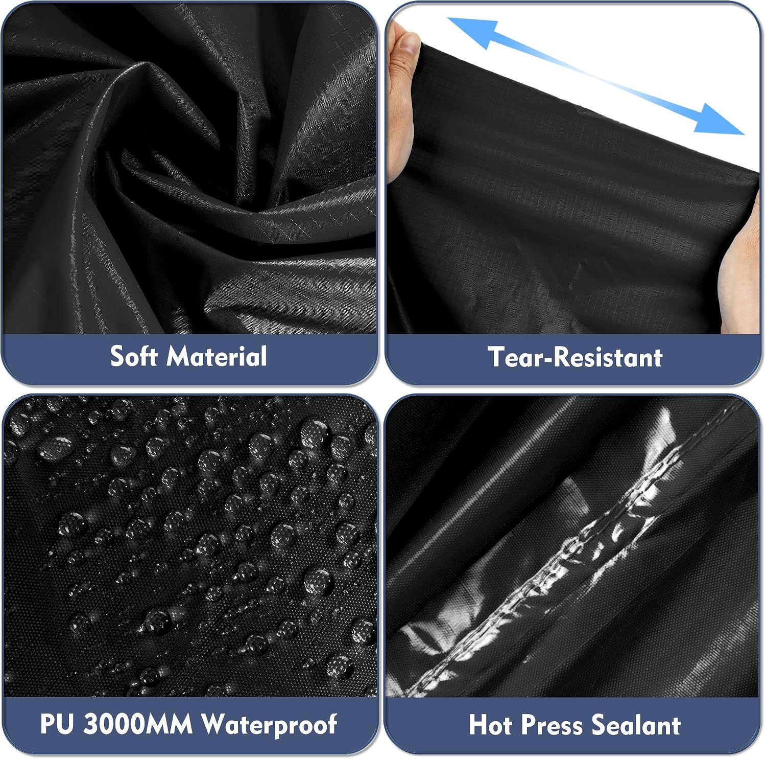 Detalle 2 de Sensong Poncho Pluie Imperméable 3-en-1 Capuche