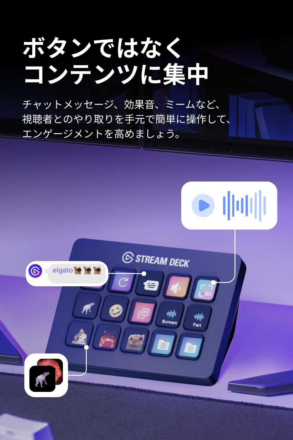 Thumbnail 6 de Elgato Stream Deck MK.2 10GBA9901-AMZ 15キー配列 ライブ配信・作業操作用コントローラー