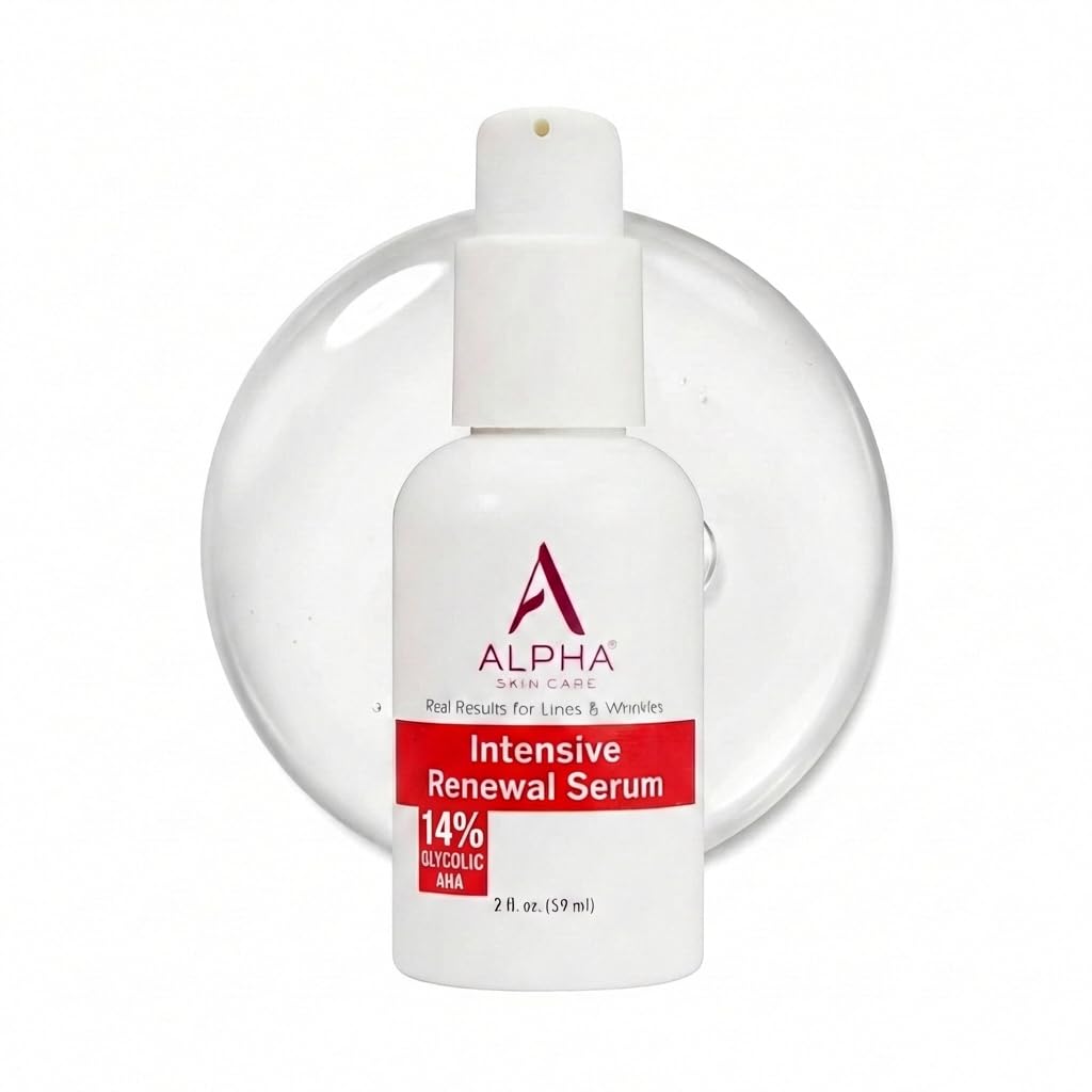 Detalle de Alpha Skin Care Renewal Serum (14% Glycolic AHA) for Lines, Wrinkles & Uneven Tone, 2 Oz