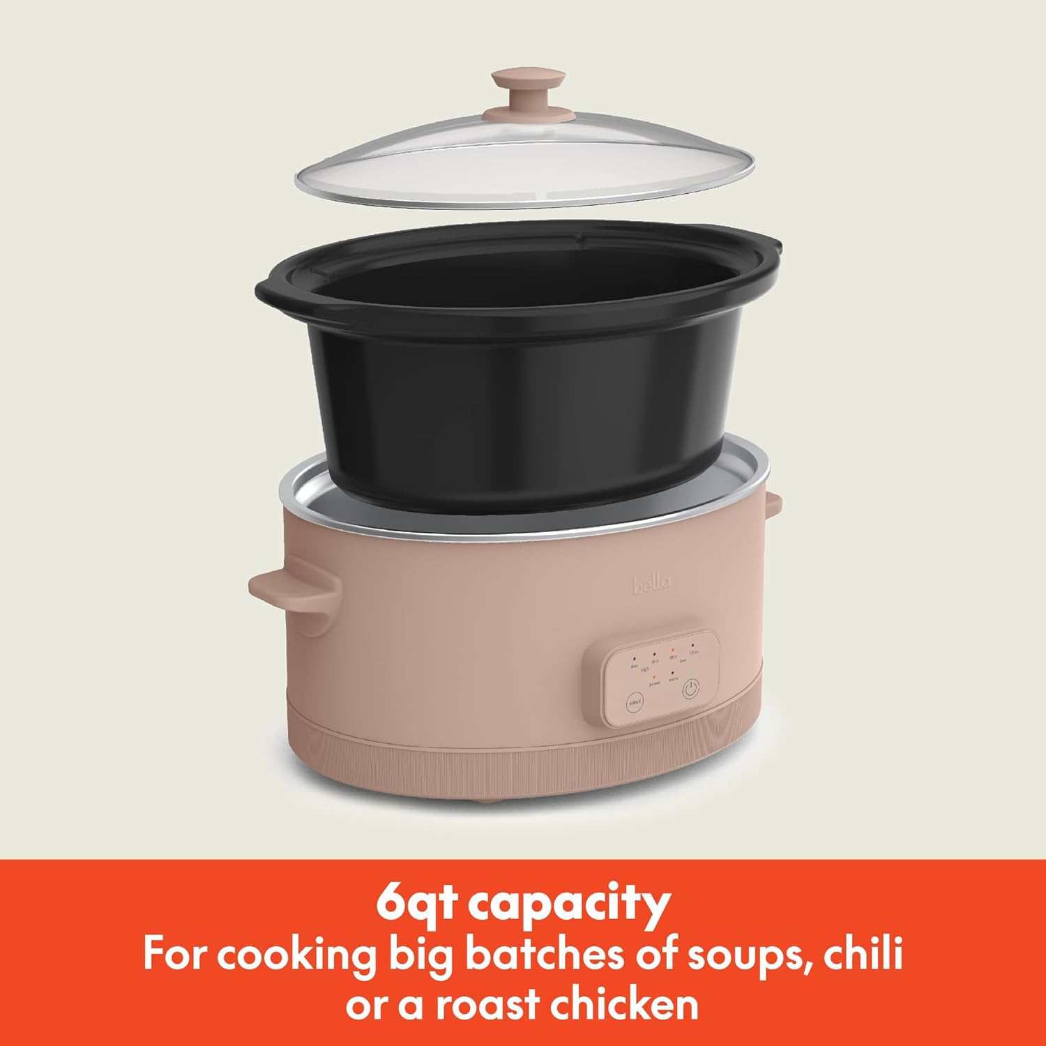 Thumbnail 1 de Bella 6.0 Qt Programmable Slow Cooker: A Practical Choice for Family Meals