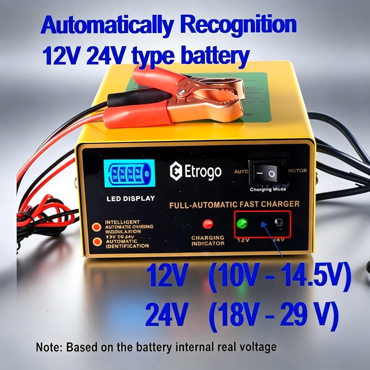 Thumbnail 5 de Etrogo 12V 24V Car Battery Charger 10A