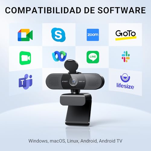 Thumbnail 6 de EMEET C960 AF Cámara Web 1080P ✨ con Micrófono y Cubierta