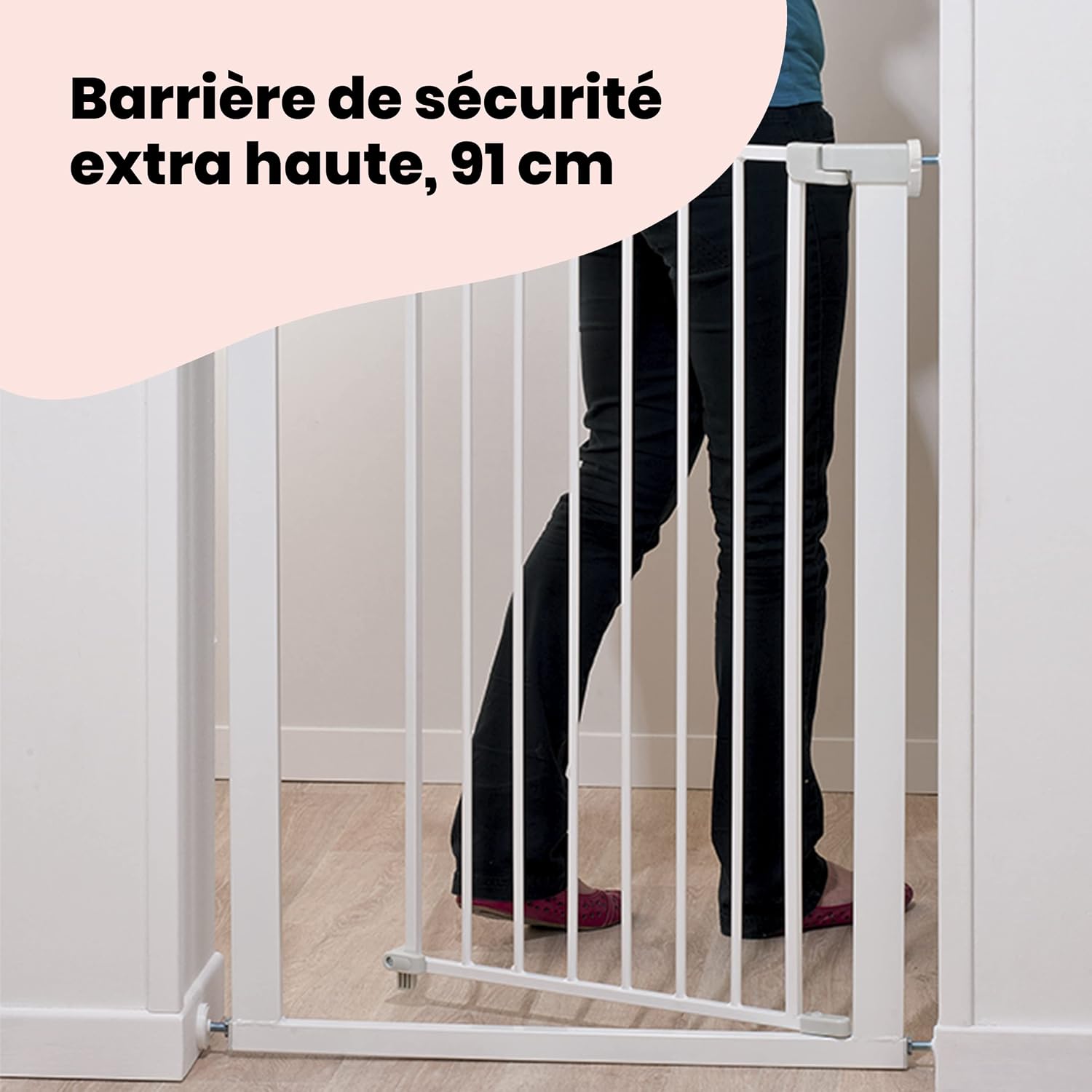 Thumbnail 1 de Safety 1st Easy Close Extra Tall Barrière d’escalier en métal — 73 à 94 cm, sans perçage, 91 cm de hauteur