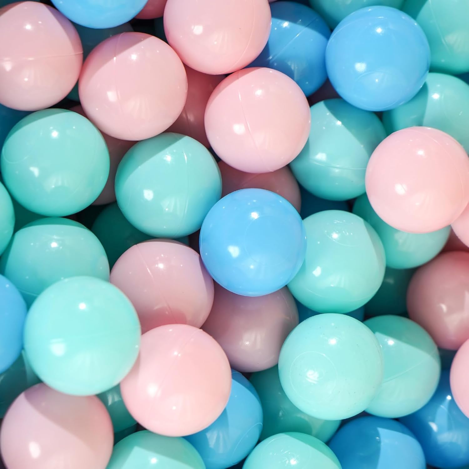 Detalle de Heopeis Ball Pit Balls Pack of 100/200/500 – Star and Round Set, BPA Free & Non-Toxic (2.2 in) for Toddlers