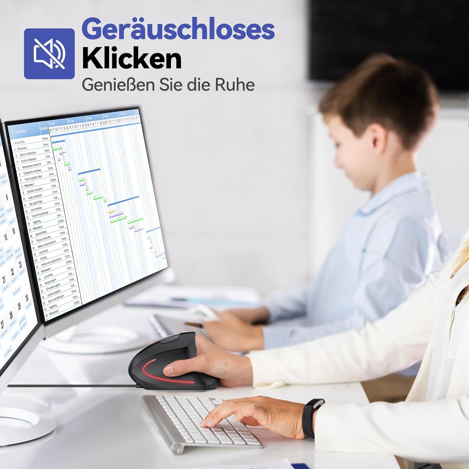 Thumbnail 3 de TECKNET Ergonomische Maus 6400 DPI