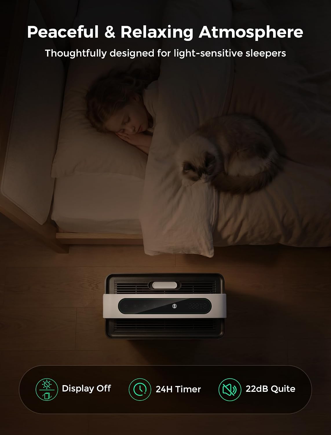Detalle 2 de Cypcat PAP001 Pet Air Purifier with Dual-Sided Intake, H13 HEPA & Washable Pre-Filter