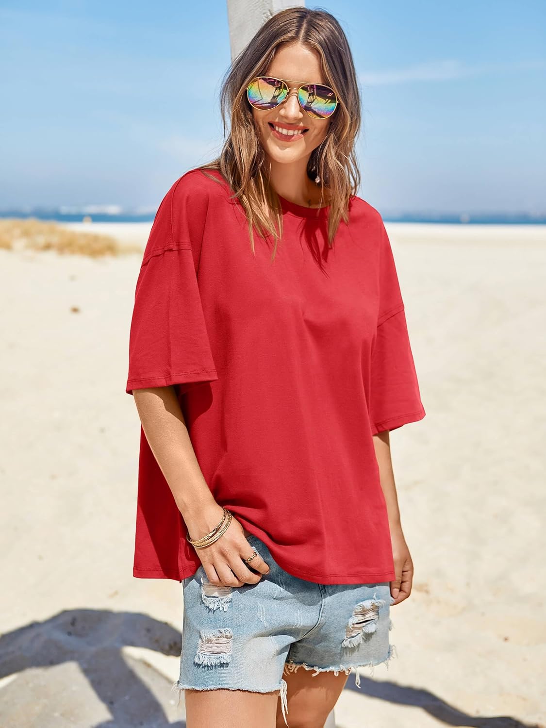 Thumbnail 3 de Tankaneo Oversized Summer T-Shirt Loose Fit