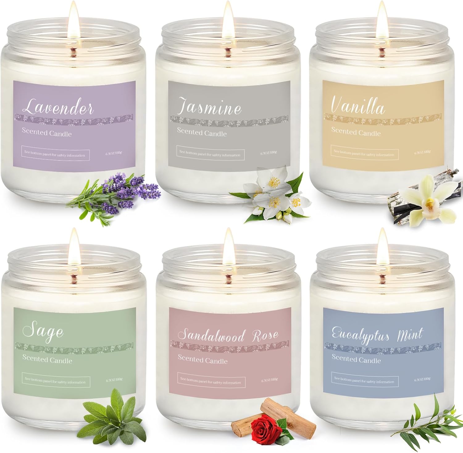 Thumbnail 6 de Scented candles gift set 6 pack 3.5 oz