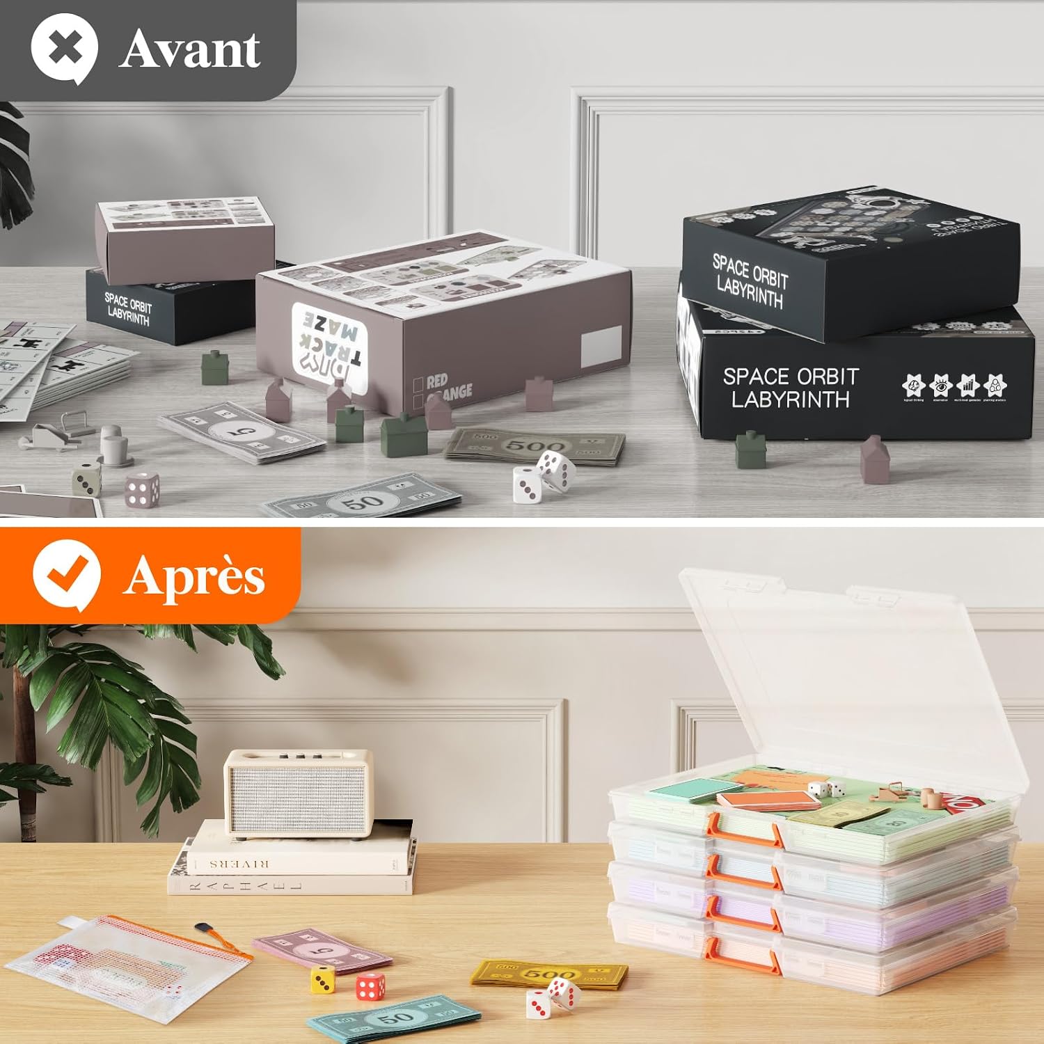 Thumbnail 6 de Lifewit 24202 opbergdozen met deksel, transparant en stapelbaar, set van 10