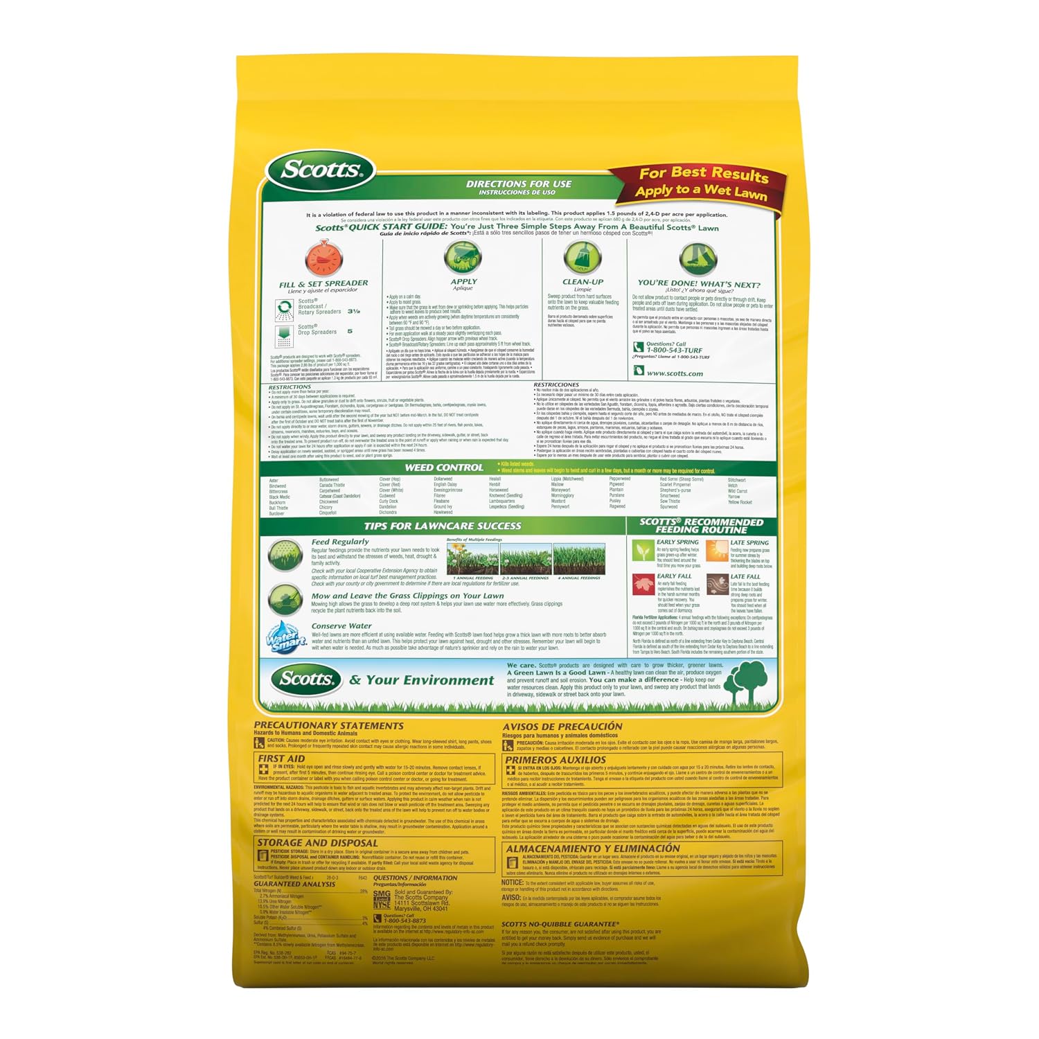 Detalle de Scotts Weed & Feed3 Lawn Treatment, 42.87 lb