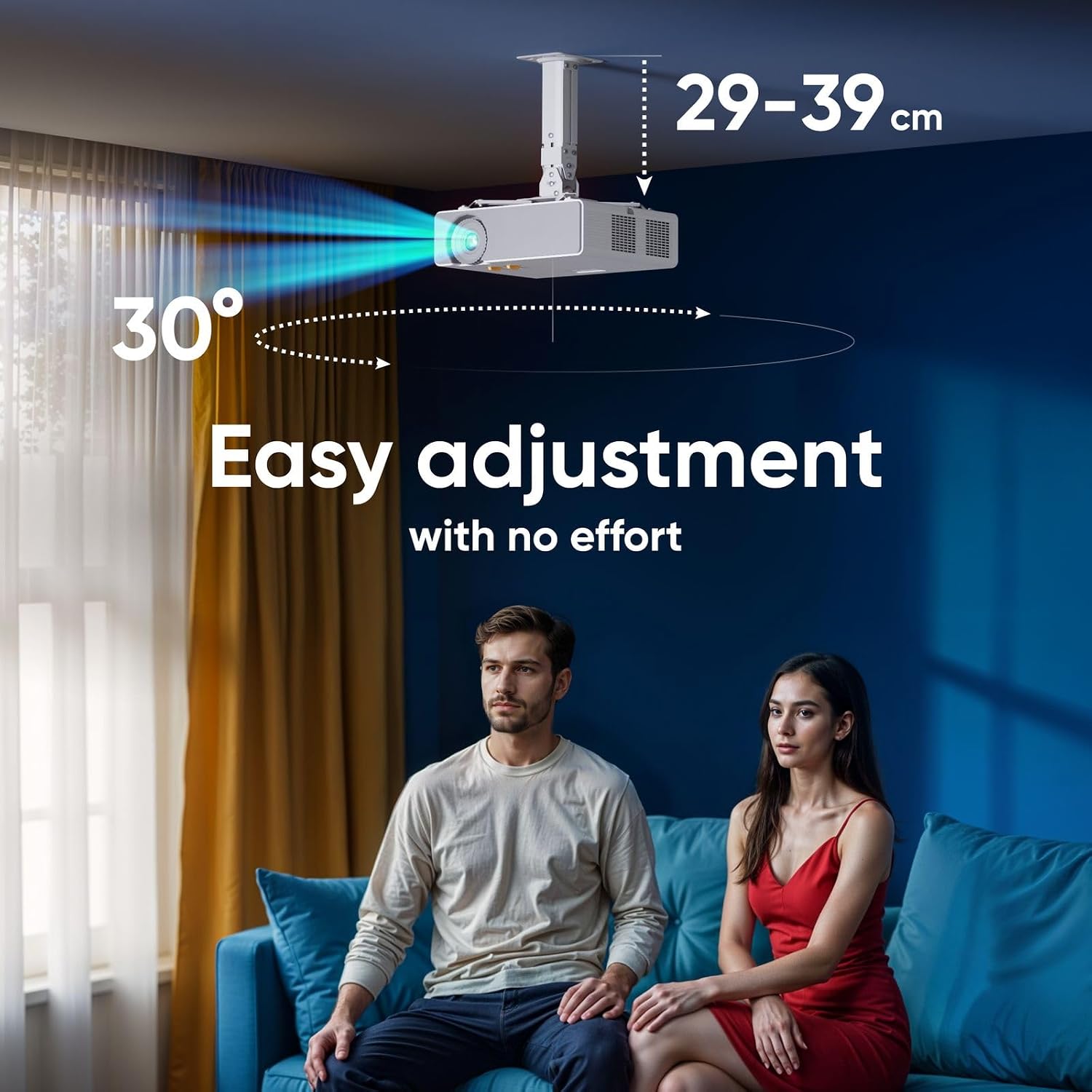 Thumbnail 2 de ONKRON K3A-W Ceiling Projector Mount (Weight Up to 10 kg) for Home Cinema