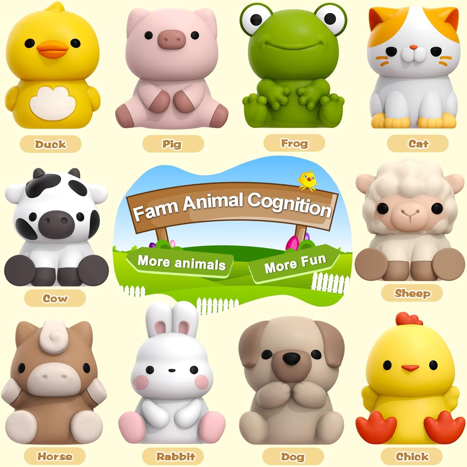 Thumbnail 1 de Learning Toys 20pcs Montessori Farm Animals for Toddlers