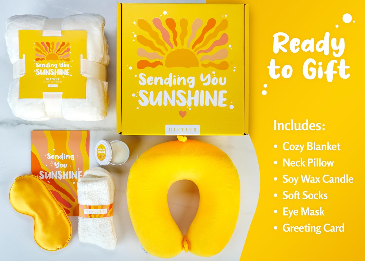 Detalle 2 de Sunshine Box Care Package Memory Foam Pillow