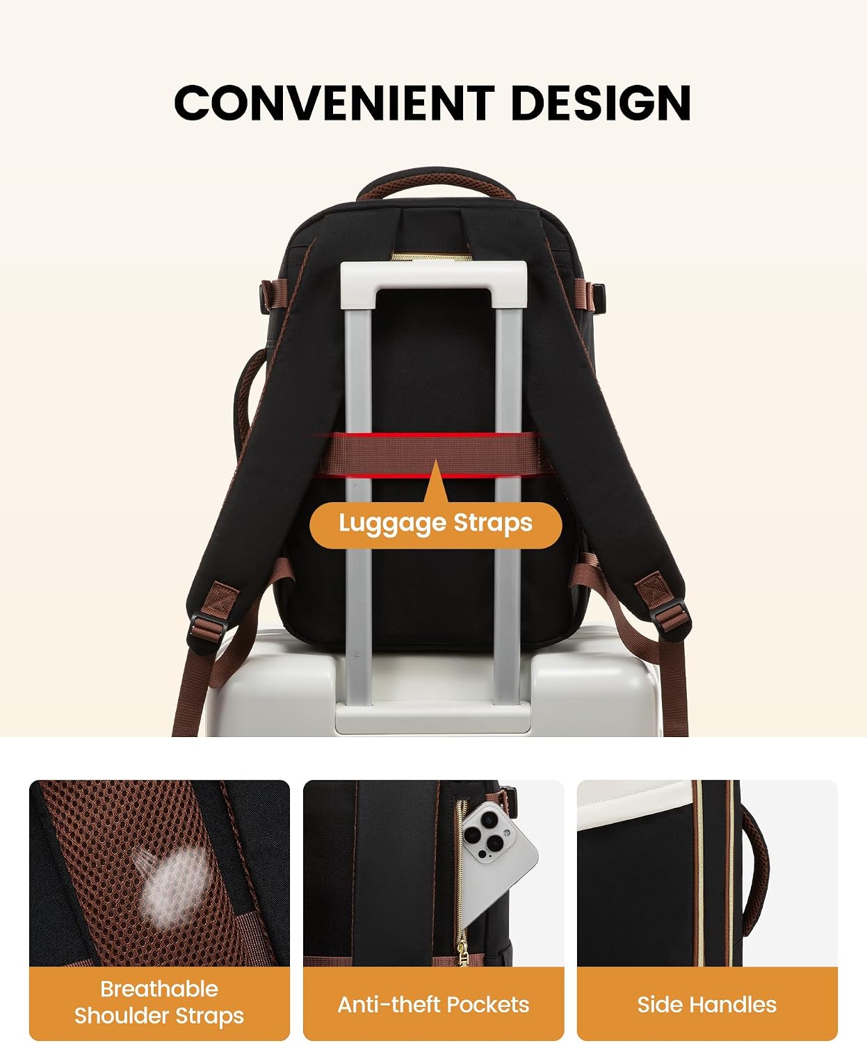 Thumbnail 5 de LOVEVOOK Ryanair Cabin Bag 40x30x20
