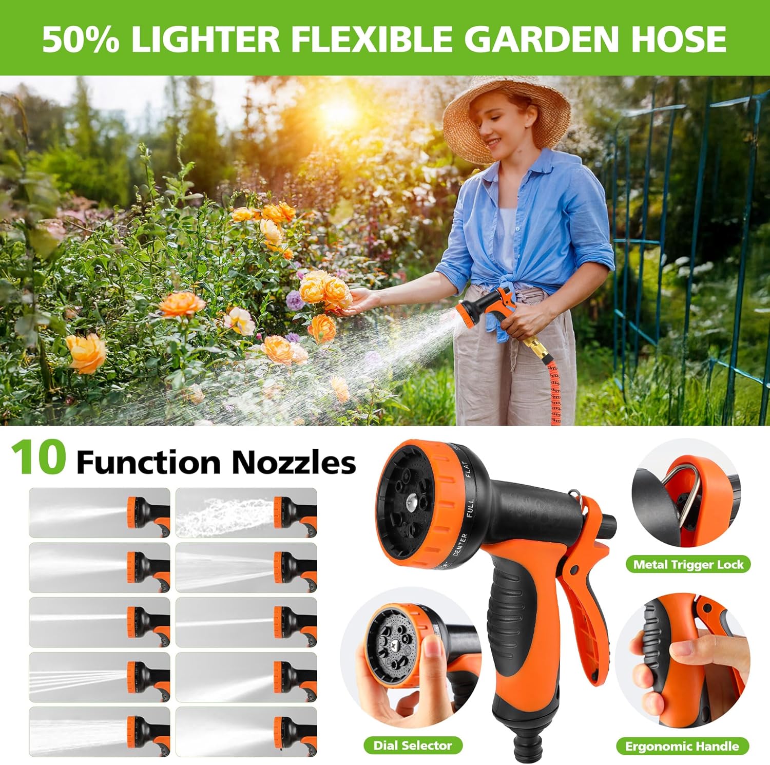 Thumbnail 4 de BoriYa Hose Pipe: Upgraded Expandable Garden Hose 50ft/15m