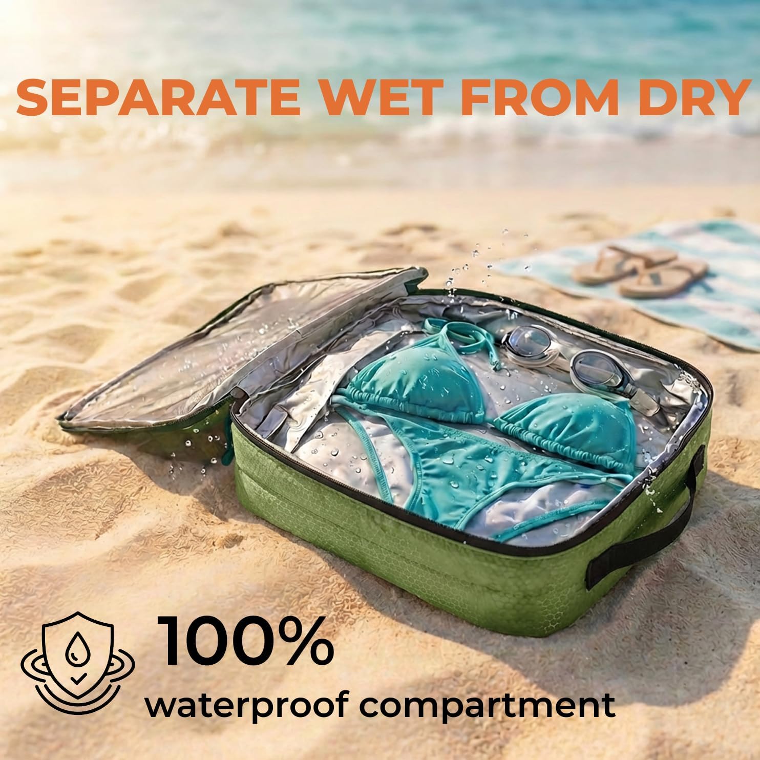 Detalle 2 de Compression Packing Cubes for Backpack and Suitcase with Compression Cubes (3-pack) for Travel & Cruise Essentials
