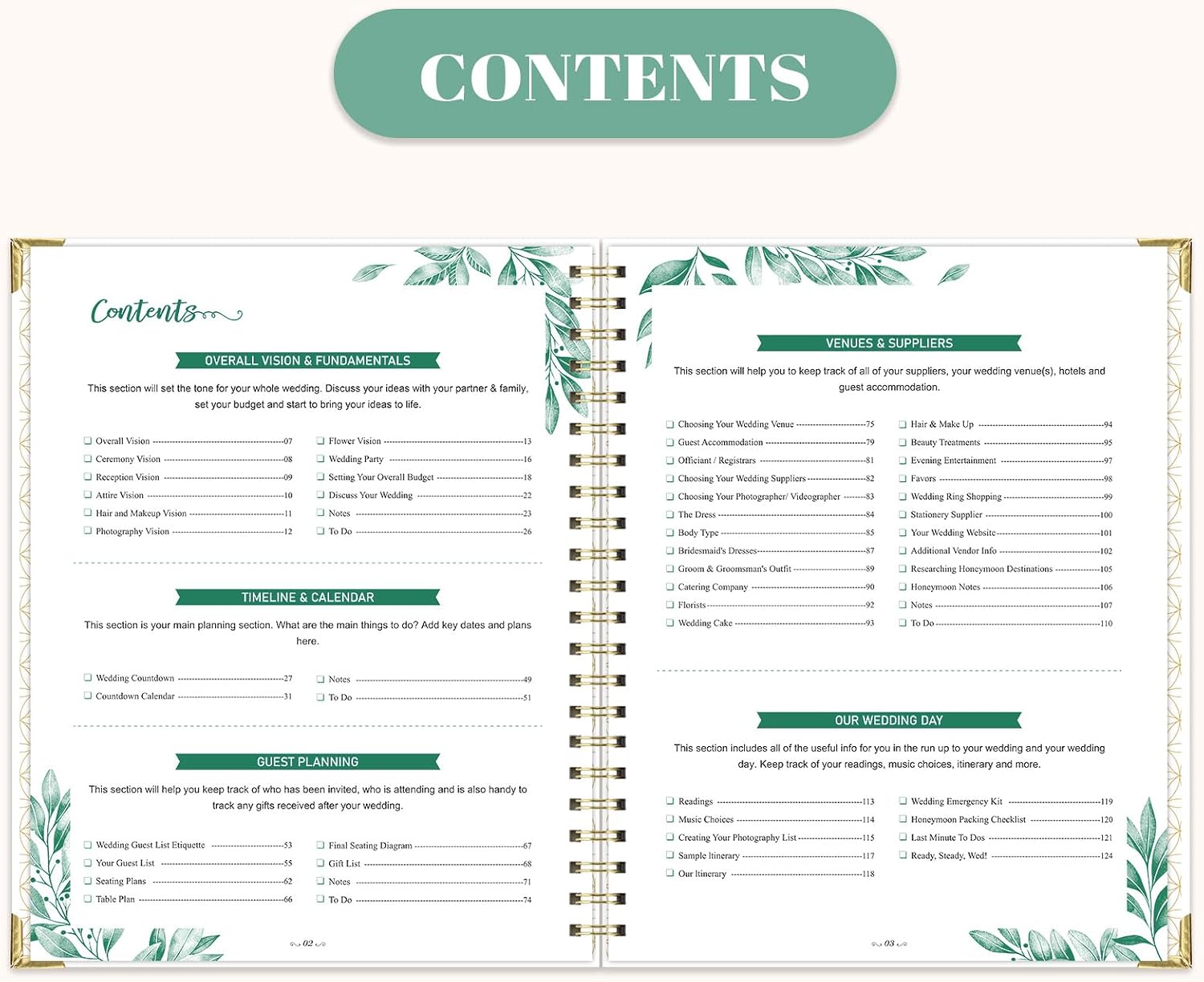 Thumbnail 3 de Wedding Planner: 5-Section Hardcover Bride’s Organizer, 9" x 11.9", Beige
