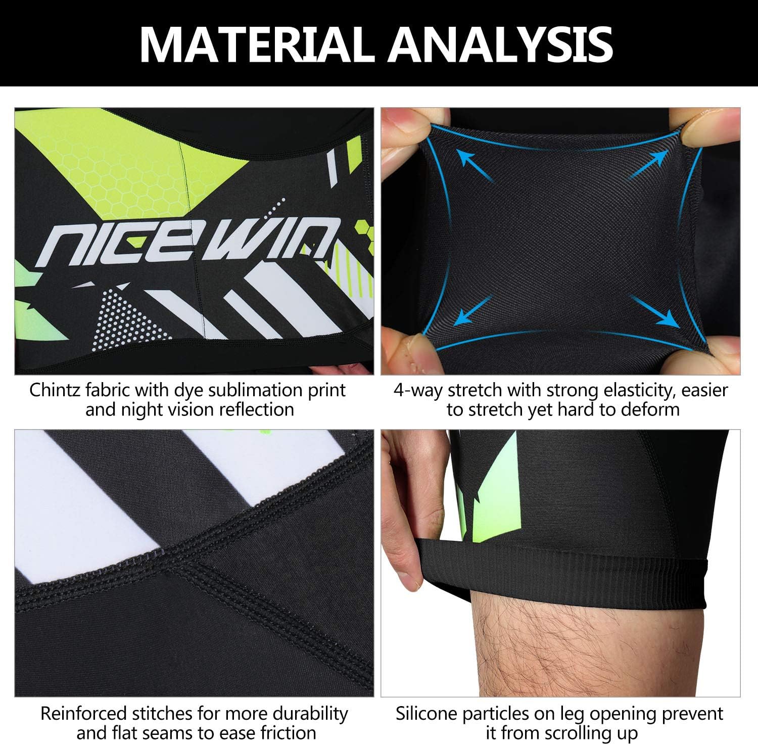 Thumbnail 2 de NICEWIN gepolsterte Mountainbike-Shorts für Herren – atmungsaktiv, leicht und mit praktischen Taschen
