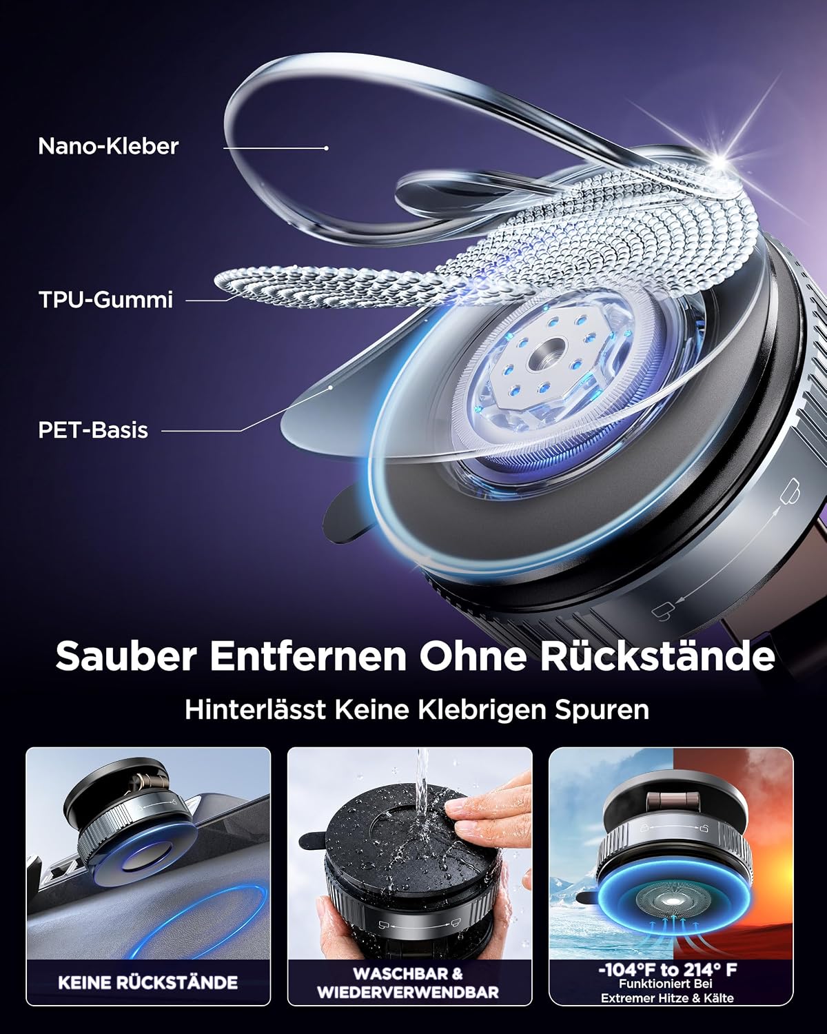 Thumbnail 2 de MSXTTLY Vmag-S2 Magnetische Handyhalterung 360°