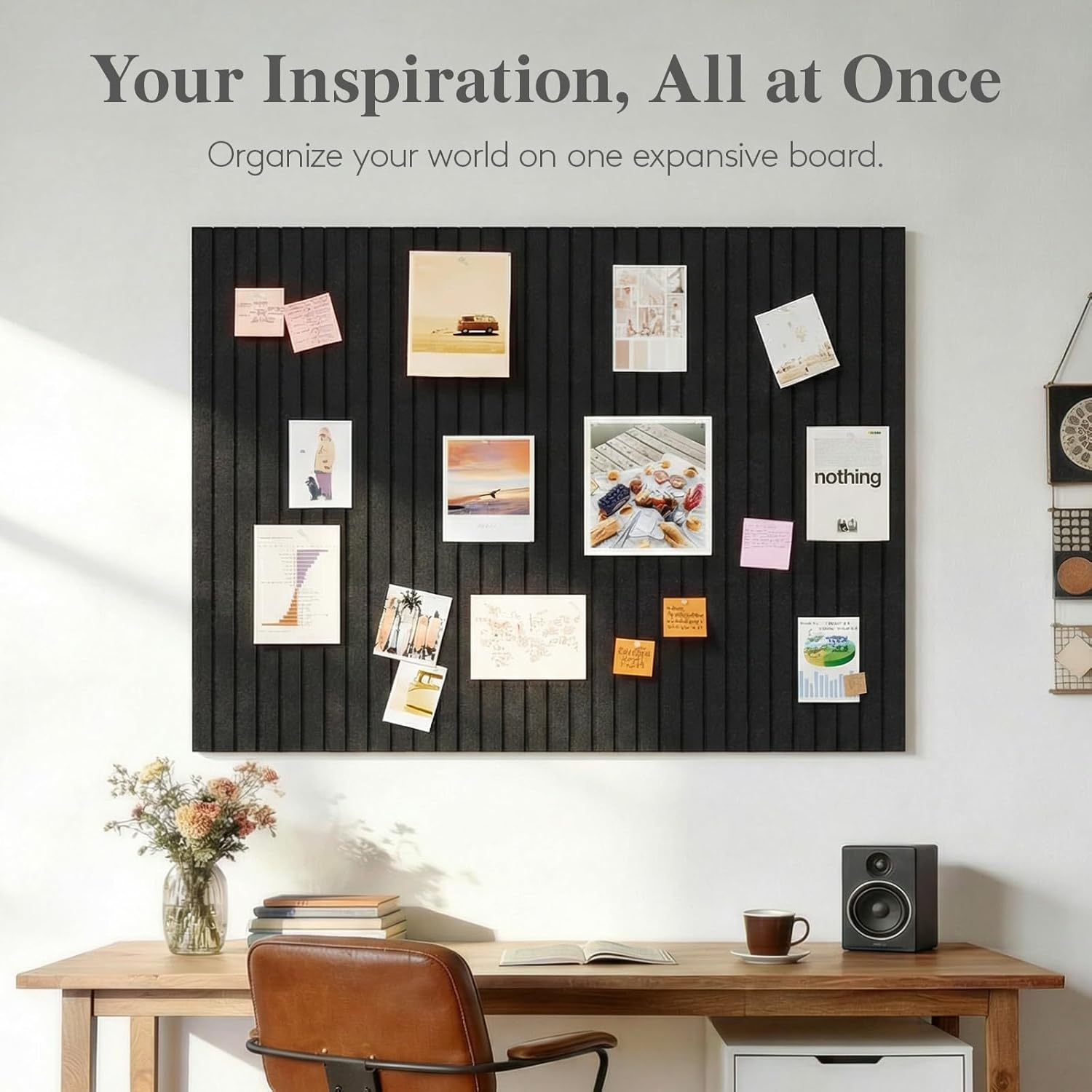 Thumbnail 4 de Lifewit Filz Pinnwand 120 x 90 cm selbstklebend (12er-Set) inkl. 50 Pinnnadeln – beige Vision Board