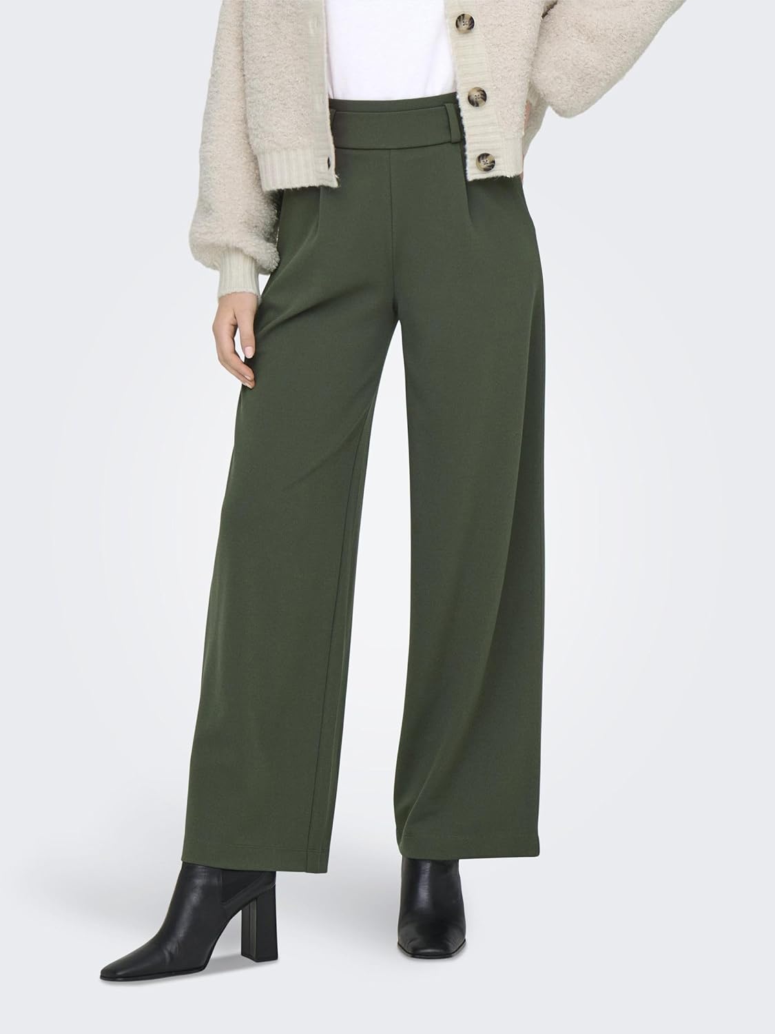Thumbnail 1 de JdY Damen Marlene Hose „GEGGO“ – weite Schlupf-Stoffhose mit Jersey, Wide-Leg und recyceltem Polyester