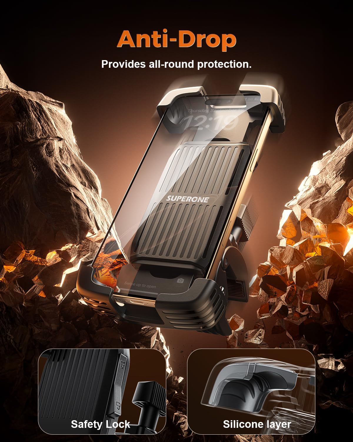 Detalle de SUPERONE Bike Phone Holder 0.65–1.2 in